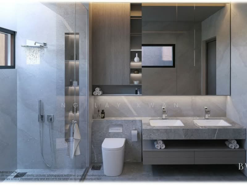 Brand New Luxury Freehold SD – 3.5 Storeys Near MRT & Red Swastika! Semi-Detached House For Sale at S$ 9,188,000 | PropertyGuru Singapore - Bathroom