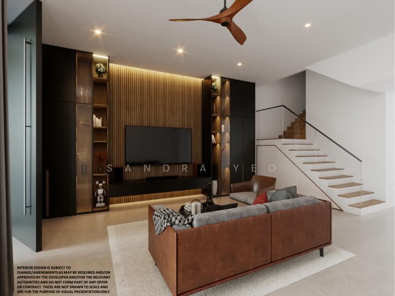 BRAND NEW 3.5 STOREY INTER-TERRACE + LIFT | KOVAN Terraced House For Sale at S$ 6,500,000 | PropertyGuru Singapore - Living Room