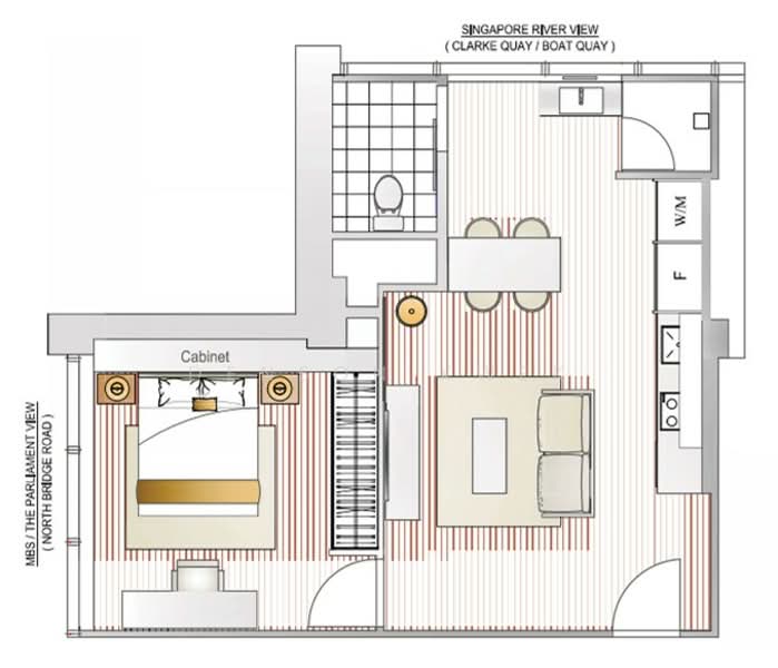 High Street Centre, 1 North Bridge Road, 1 Bedroom, 550 sqft, Apartment For Rent, by Denson Kwek, 500091172 - PropertyGuru.com.sg