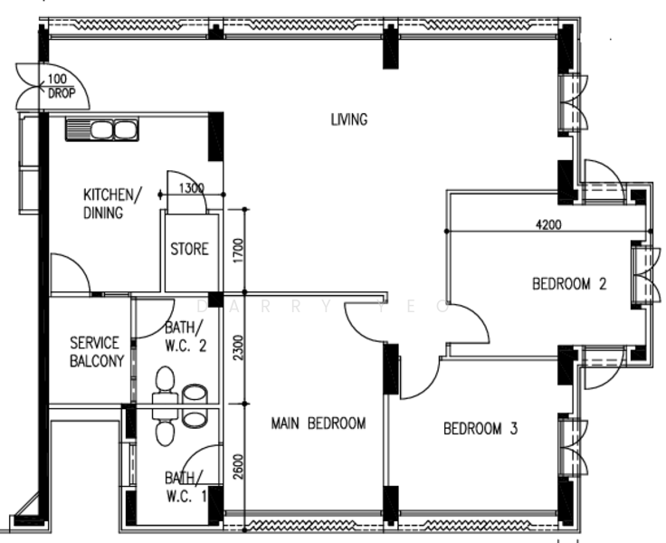 257 Boon Lay Drive, 257 Boon Lay Drive, 3 Bedrooms, 1,237 sqft, HDB Flat For Rent, by Darry Yeo, 500091335 - PropertyGuru.com.sg