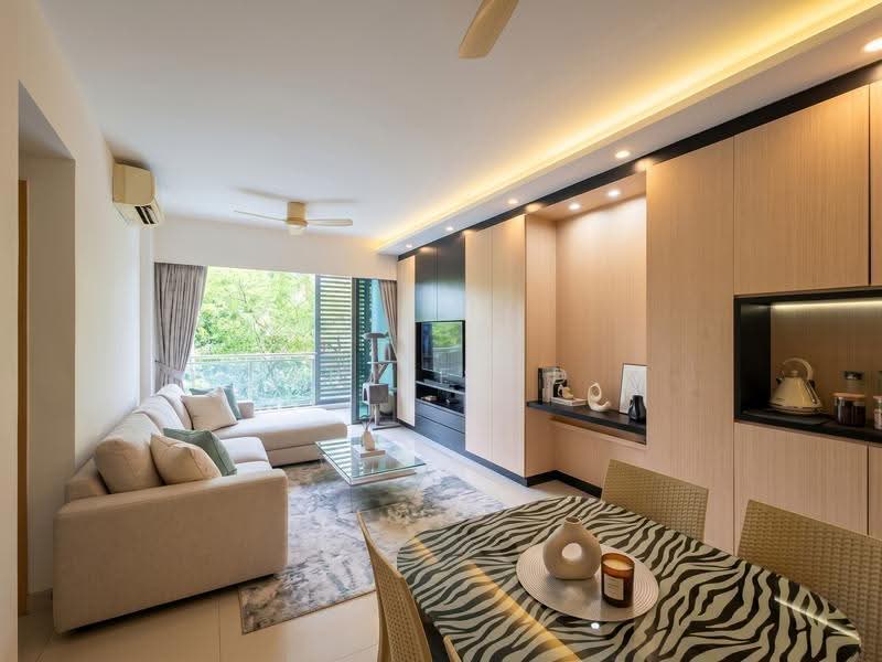 Parc Olympia, 60 Flora Drive, Changi Airport / Changi Village, 2 Bedrooms, 775 sqft, Condominium For Sale, by Ariff HD, 500091429 - Living Room - PropertyGuru.com.sg