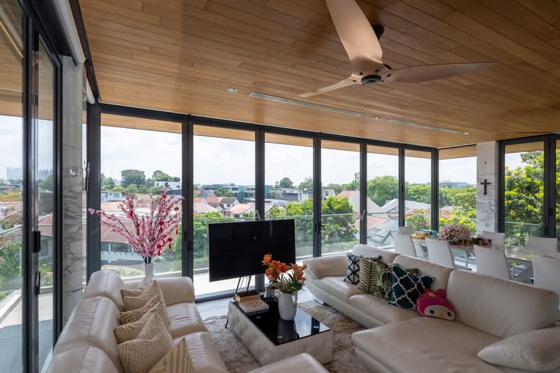 Near Botanic Garden New Bungalow with Elevated Living with Panoramic Views Bungalow House For Sale at S$ 21,800,000 | PropertyGuru Singapore - Living Room