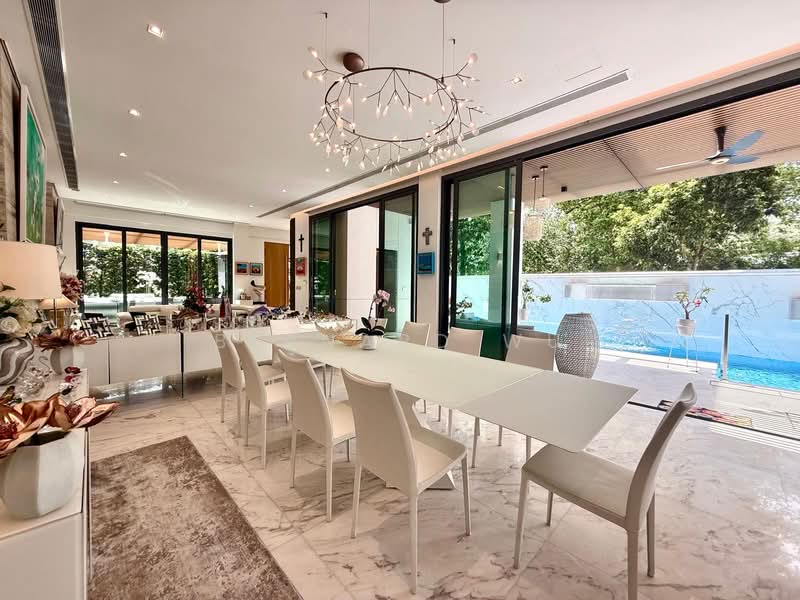 Near Botanic Garden New Bungalow with Elevated Living with Panoramic Views Bungalow House For Sale at S$ 21,800,000 | PropertyGuru Singapore - Dining Room