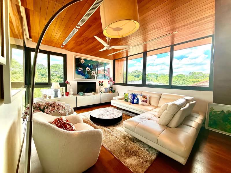 Near Botanic Garden New Bungalow with Elevated Living with Panoramic Views Bungalow House For Sale at S$ 21,800,000 | PropertyGuru Singapore - Living Room