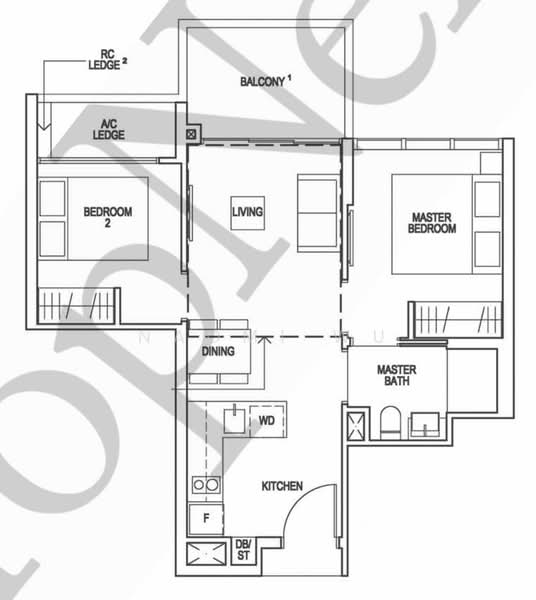 Riverfront Residences, 53 Hougang Avenue 7, 2 Bedrooms, 614 sqft, Condominium For Rent, by Naomi Wu, 500092249 - PropertyGuru.com.sg