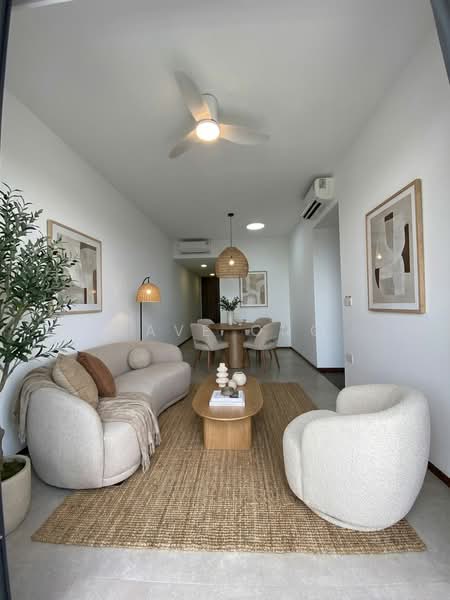 Lentor Modern, Lentor Central, 3 Bedrooms, 1,109 sqft, Condominium For Sale, by Dave Ong, 500092307 - Living Room - PropertyGuru.com.sg