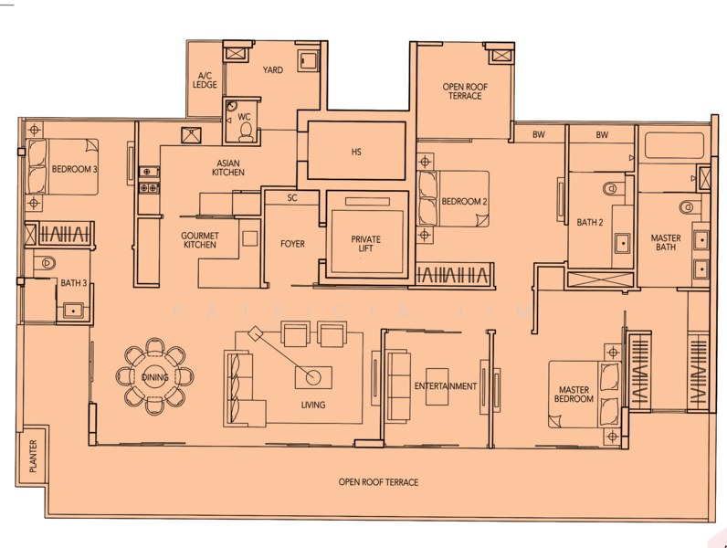 Parvis, 18 Holland Hill, 3 Bedrooms, 2,282 sqft, Condominium For Rent, by Patricia Lim, 500092407 - PropertyGuru.com.sg
