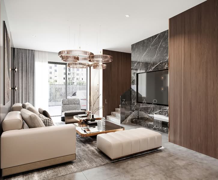 D15 Opera Estate 全新永久地契排屋|带阁楼+电梯 Terraced House For Sale at S$ 5,850,000 | PropertyGuru Singapore - Living Room