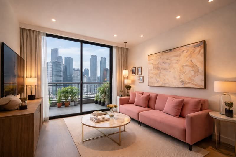 C.H.E.A.P. Suitable for property investors! Good entry price with capital appreciation potential Condominium For Sale at S$ 1,374,000 | PropertyGuru Singapore - Living Room
