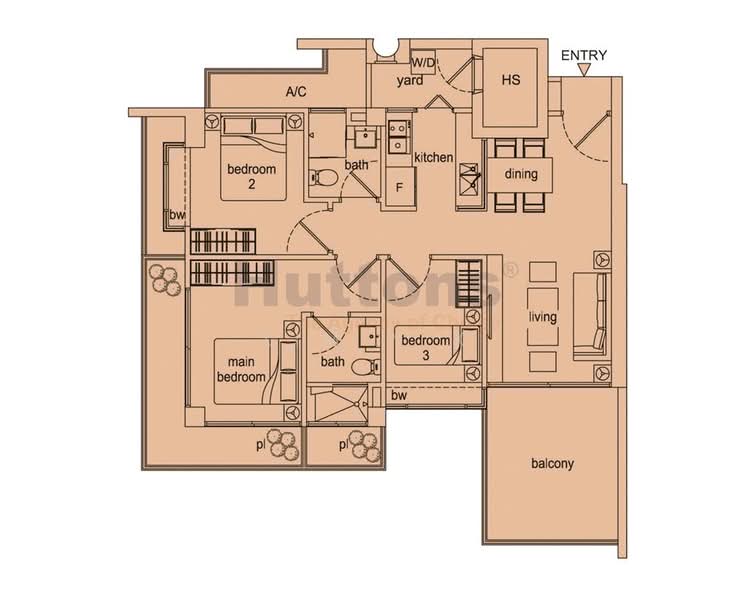Beacon Heights, 8 Mar Thoma Road, 3 Bedrooms, 1,109 sqft, Condominium For Rent, by Lim Y X, 500093179 - PropertyGuru.com.sg