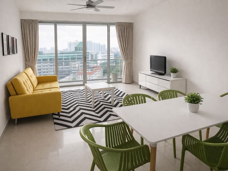 Citylights, 80 Jellicoe Road, 3 Bedrooms, 1,442 sqft, Condominium For Rent, by Cleon Tay, 500093189 - Living Room - PropertyGuru.com.sg