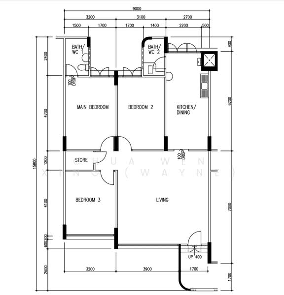 301 Hougang Avenue 5, 301 Hougang Avenue 5, 3 Bedrooms, 1,184 sqft, HDB Flat For Sale, by Chua Wen Xing (Wayne), 500094473 - PropertyGuru.com.sg