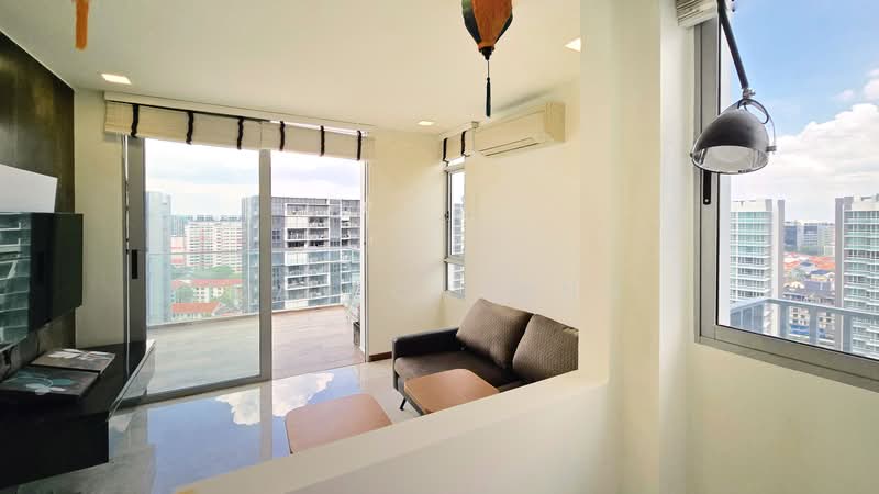 Leicester Suites, 10 Leicester Road, 2 Bedrooms, 1,087 sqft, Condominium For Rent, by Can Cheong, 500094523 - Living Room - PropertyGuru.com.sg