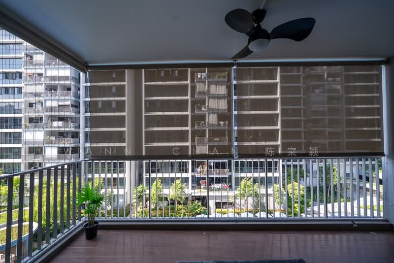 Twin Waterfalls, 118 Punggol Walk, 3 Bedrooms, 1,119 sqft, Executive Condominium For Rent, by Wanni Chan 陈寀颖, 500094587 - Balcony - PropertyGuru.com.sg