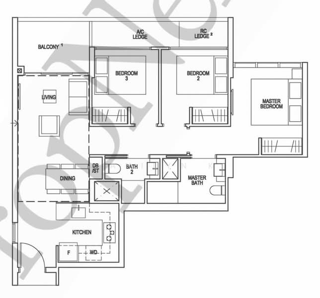 Riverfront Residences Condominium For Sale at S$ 1,580,000 | PropertyGuru Singapore