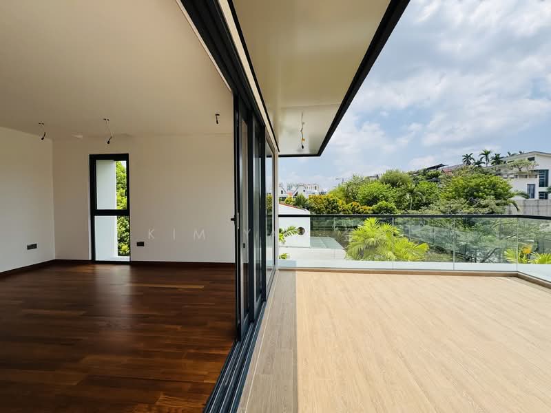 Brand New & Freehold Bungalow with Lift and Pool @ exclusive bungalow zone Bungalow House For Sale at S$ 14,800,000 | PropertyGuru Singapore - Balcony