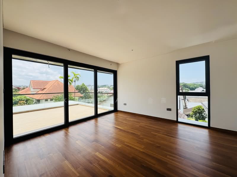 Brand New & Freehold Bungalow with Lift and Pool @ exclusive bungalow zone Bungalow House For Sale at S$ 14,800,000 | PropertyGuru Singapore - Balcony