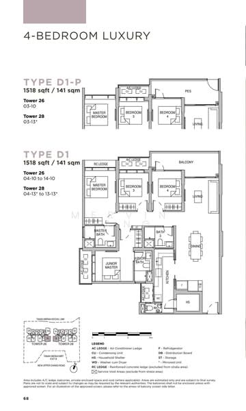 Sceneca Residence, Tanah Merah Kechil Link, 4 Bedrooms, 1,518 sqft, Condominium For Rent, by Mervin Tang, 500095511 - PropertyGuru.com.sg