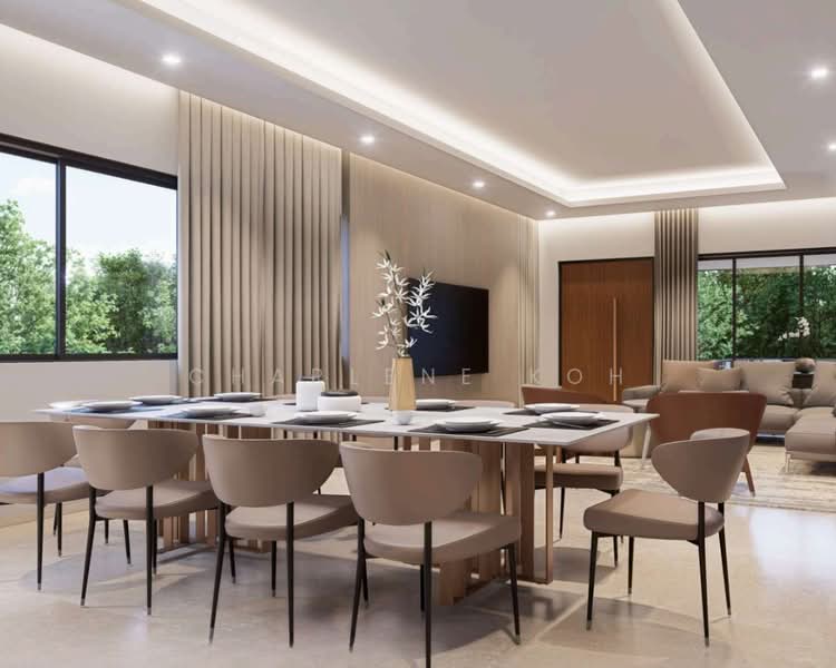 Pair of Brand New Detach at Capitol Park. Appointed Developer Agents Detached House For Sale at S$ 18,000,000 | PropertyGuru Singapore - Dining Room