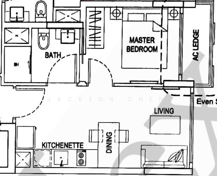 The Hillford, 180 Jalan Jurong Kechil, 1 Bedroom, 390 sqft, Condominium For Rent, by Jackson Chen, 500096283 - PropertyGuru.com.sg