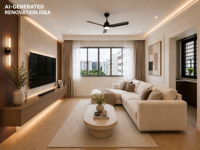 487C Tampines Street 45, 487C Tampines Street 45, 3 Bedrooms, 1,119 sqft, HDB Flat For Sale, by Sea Su Jan, 500096702 - Living Room - PropertyGuru.com.sg
