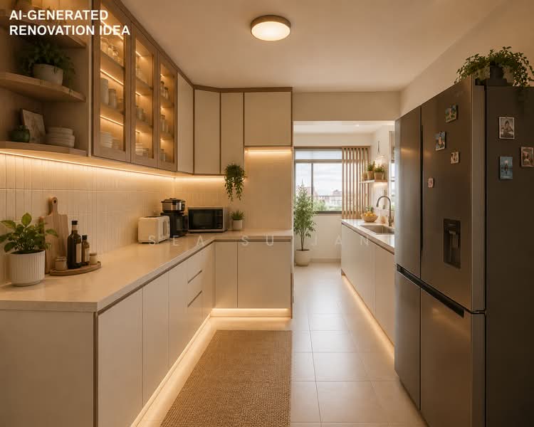 487C Tampines Street 45, 487C Tampines Street 45, 3 Bedrooms, 1,119 sqft, HDB Flat For Sale, by Sea Su Jan, 500096702 - Kitchen - PropertyGuru.com.sg