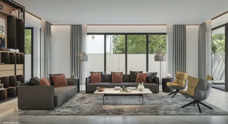 Ultra Luxury Brand New Bungalow in Mount Sinai Detached House For Sale at S$ 18,500,000 | PropertyGuru Singapore - Living Room