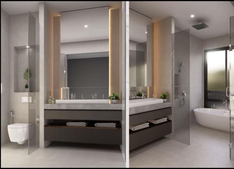 BRAND NEW FREEHOLD SEMI D/ D15/NEAR MRT Semi-Detached House For Sale at S$ 8,500,000 | PropertyGuru Singapore - Bathroom