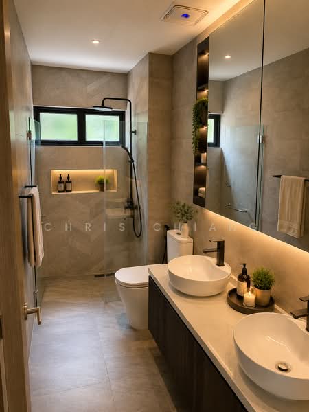 Serangoon Garden Estate, Carisbrooke/ Conway/ Cardiff/ Chiselhurst Grove, 5 Bedrooms, 3,000 sqft, Terraced House For Sale, by Chris Chiang, 500097008 - Bathroom - PropertyGuru.com.sg