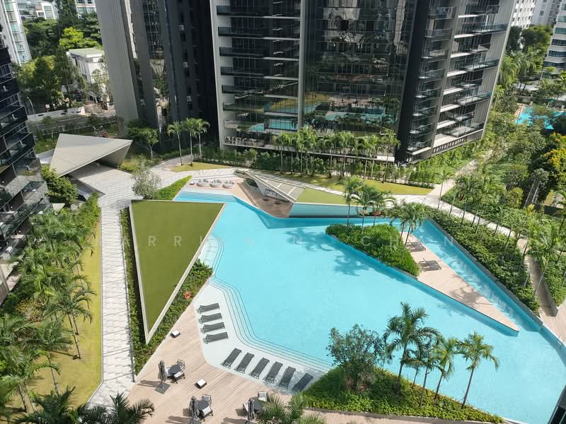 Amber Park Condominium For Sale at S$ 4,700,000 | PropertyGuru Singapore - Pool View from balcony, MB and BR2