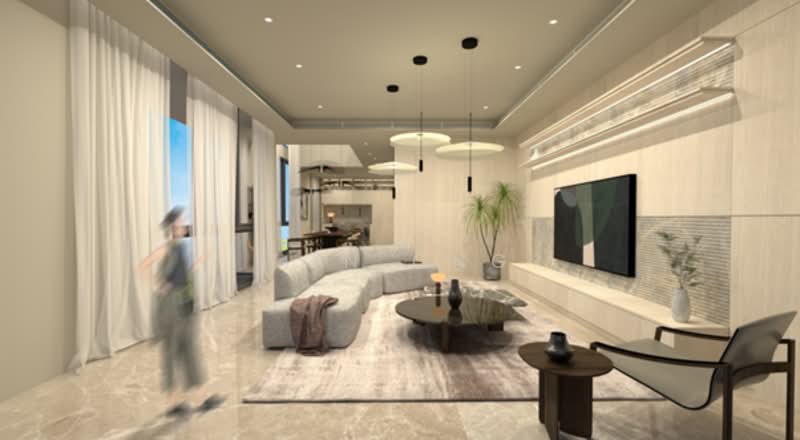 ⭐LEGACY HOMES⭐ Braddell Heights Estate Brand New Semi-Ds Semi-Detached House For Sale at S$ 9,900,000 | PropertyGuru Singapore - Living Room