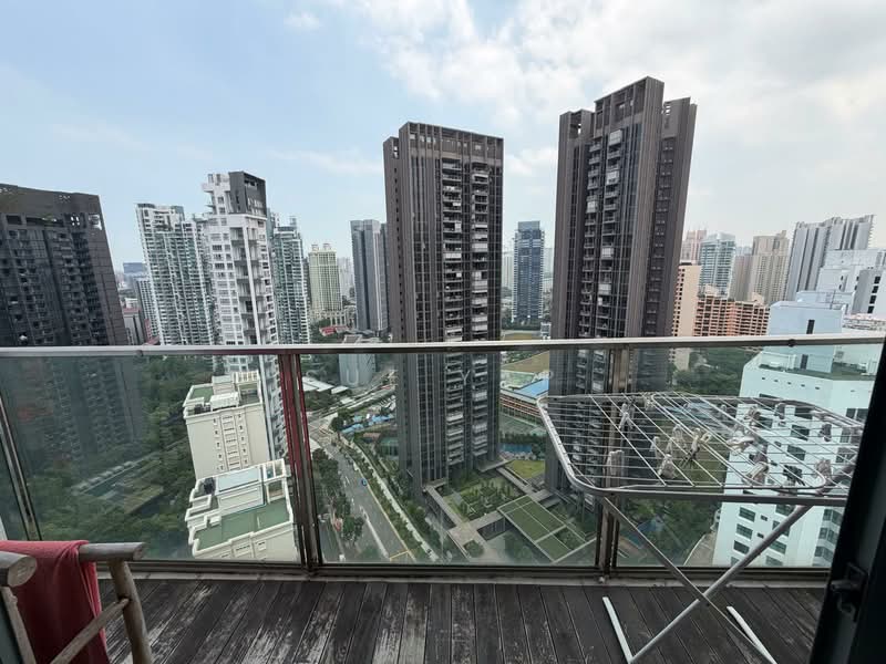 Urbana, 1 River Valley Close, 2 Bedrooms, 1,012 sqft, Condominium For Rent, by Sue Yap, 500097598 - Balcony - PropertyGuru.com.sg