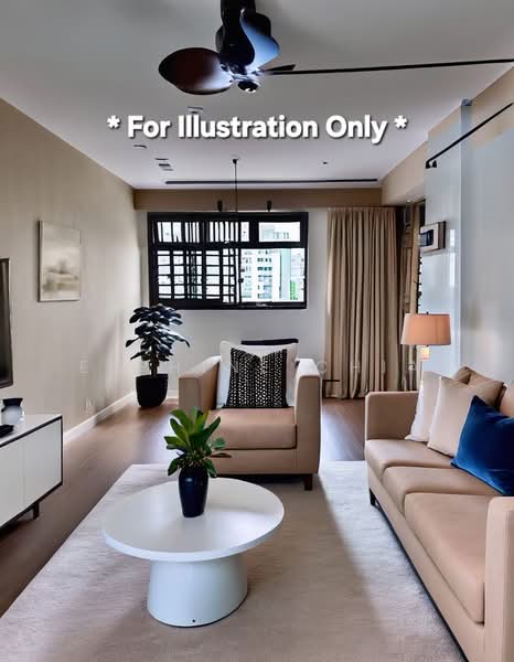 86 Whampoa Drive HDB Flat For Sale at S$ 450,000 | PropertyGuru Singapore - Living Room