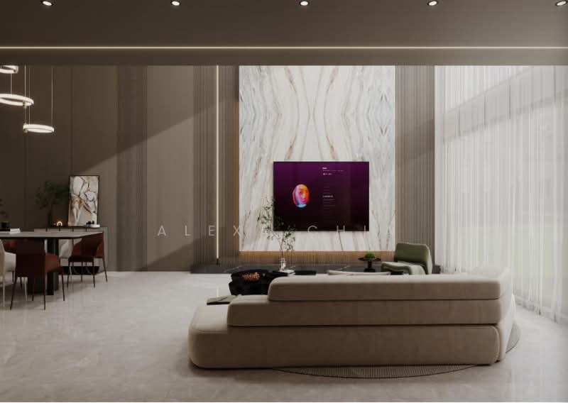 ⭐AlexaLanded⭐ Meet Arboré Brand New D19 Terrace Built 6000sqft Terraced House For Sale at S$ 7,388,888 | PropertyGuru Singapore - Living Room