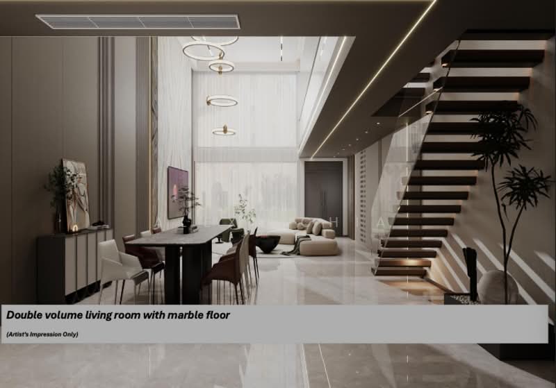 ⭐AlexaLanded⭐ Meet Arboré Brand New D19 Terrace Built 6000sqft Terraced House For Sale at S$ 7,388,888 | PropertyGuru Singapore - Bright & Spacious Double Ceiling Living