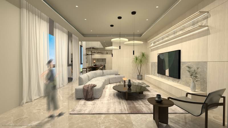 ★ Braddell Heights ★ Brand New ★ FH Semi-Detached ★ Semi-Detached House For Sale at S$ 9,900,000 | PropertyGuru Singapore - Living Room