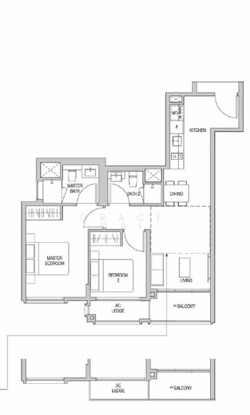 Mayfair Gardens, 10 Rifle Range Road, 2 Bedrooms, 753 sqft, Condominium For Rent, by Grace Dai, 500099314 - PropertyGuru.com.sg