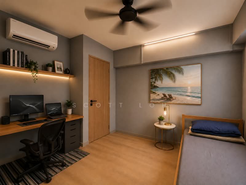 766 Yishun Avenue 3, 766 Yishun Avenue 3, 3 Bedrooms, 904 sqft, HDB Flat For Sale, by Scott Loh, 500099342 - Bedroom 3 - AI staging - PropertyGuru.com.sg
