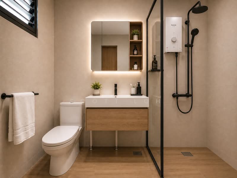 766 Yishun Avenue 3, 766 Yishun Avenue 3, 3 Bedrooms, 904 sqft, HDB Flat For Sale, by Scott Loh, 500099342 - Master Bathroom - AI staging - PropertyGuru.com.sg