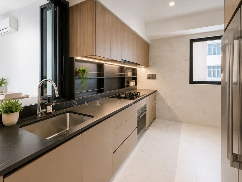 Sceneca Residence, Tanah Merah Kechil Link, 3 Bedrooms, 1,163 sqft, Condominium For Sale, by Fiona Choong, 500099449 - Kitchen - PropertyGuru.com.sg