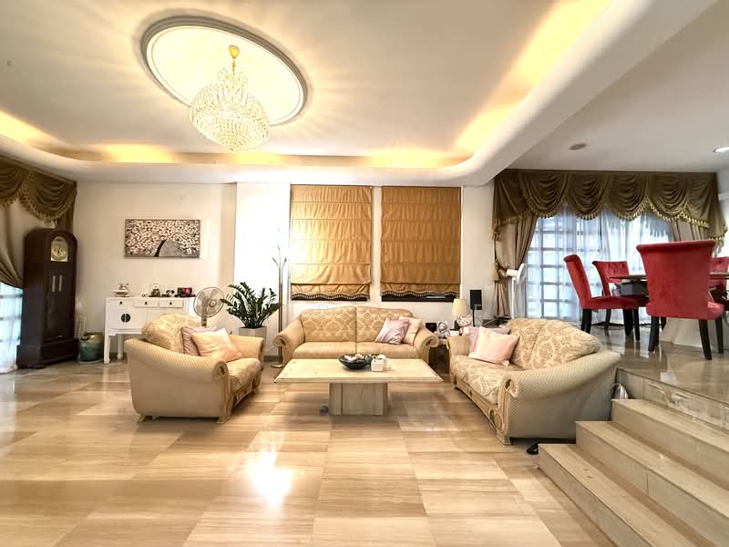 Freehold Semi D located in the Prime District area walk to Sixth Ave MRT Semi-Detached House For Sale at S$ 10,250,000 | PropertyGuru Singapore - Living Room