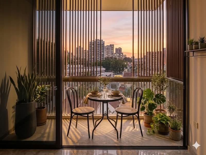 35 Gilstead, 35 Gilstead Road, 2 Bedrooms, 678 sqft, Apartment For Sale, by Jason (Kit Kat), 500100109 - Balcony/sunset view - PropertyGuru.com.sg