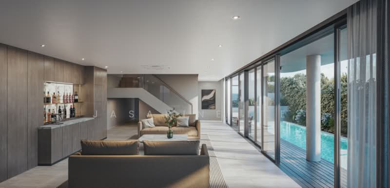 ⭐️⭐️LANDED7772 @ D10 Brand New Detached Holland Grove Detached House For Sale at S$ 19,800,000 | PropertyGuru Singapore - Living Room