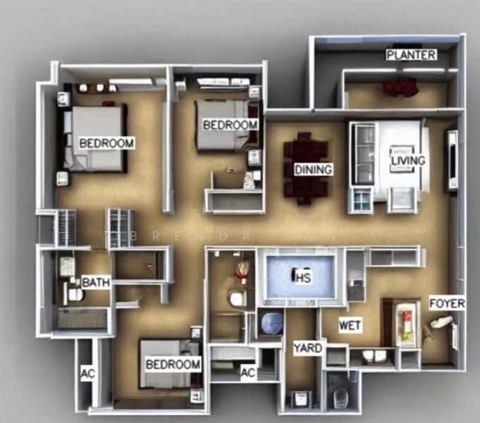 Grand Duchess at St Patrick's, 126 Saint Patrick's Road, 3 Bedrooms, 1,389 sqft, Condominium For Rent, by Brenda Tan, 500100190 - PropertyGuru.com.sg