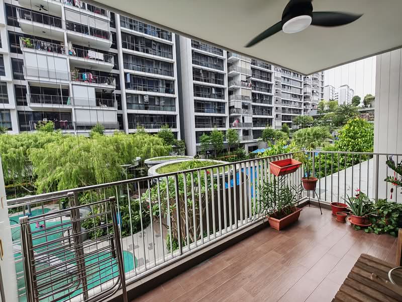 Twin Waterfalls, 116 Punggol Walk, 3 Bedrooms, 1,119 sqft, Executive Condominium For Sale, by Kenny Lee, 500100207 - Balcony - PropertyGuru.com.sg