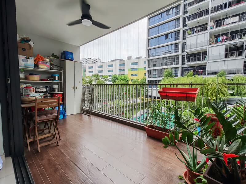 Twin Waterfalls, 116 Punggol Walk, 3 Bedrooms, 1,119 sqft, Executive Condominium For Sale, by Kenny Lee, 500100207 - Balcony - PropertyGuru.com.sg