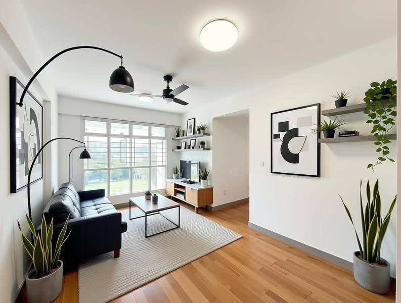 8A Upper Boon Keng Road HDB Flat For Sale at S$ 838,000 | PropertyGuru Singapore - AI impression of Living Room