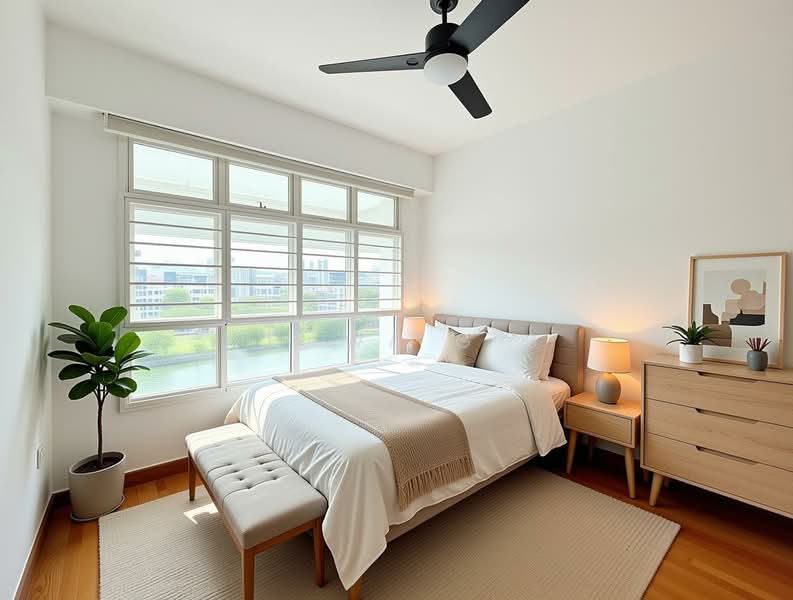 8A Upper Boon Keng Road HDB Flat For Sale at S$ 838,000 | PropertyGuru Singapore - AI Impression of Master bedroom