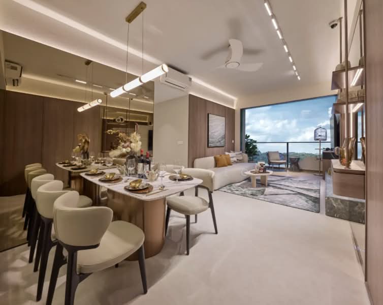 Tengah Garden Residences Condominium For Sale at S$ 1,360,000 | PropertyGuru Singapore - Living Room