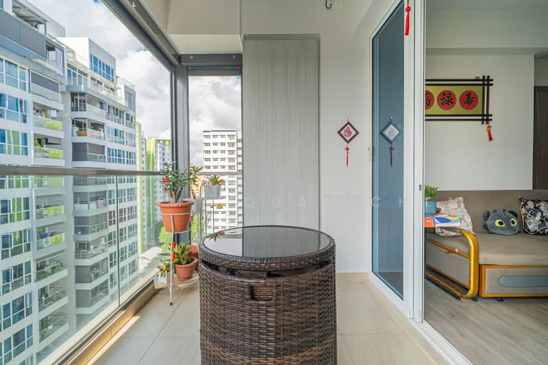 The Tampines Trilliant, 25 Tampines Central 7, 3 Bedrooms, 872 sqft, Executive Condominium For Sale, by Jeremy Quah Chen Cher, 500100941 - Balcony - PropertyGuru.com.sg